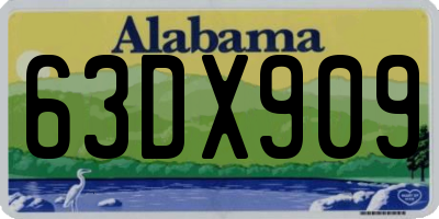 AL license plate 63DX909