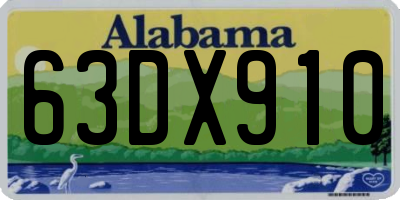AL license plate 63DX910