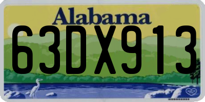 AL license plate 63DX913