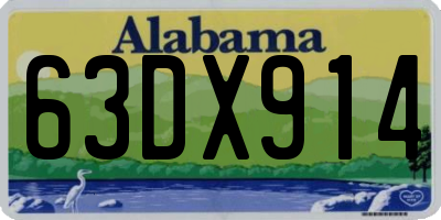 AL license plate 63DX914