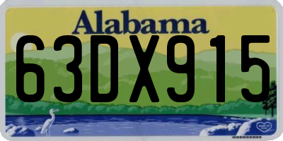 AL license plate 63DX915