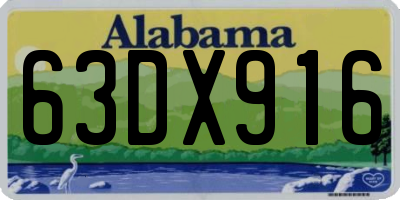 AL license plate 63DX916
