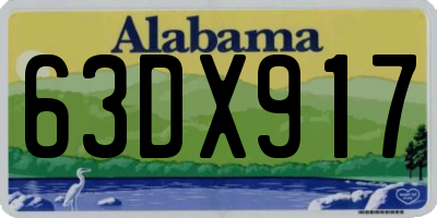 AL license plate 63DX917