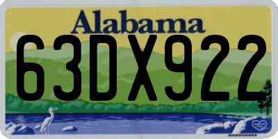 AL license plate 63DX922