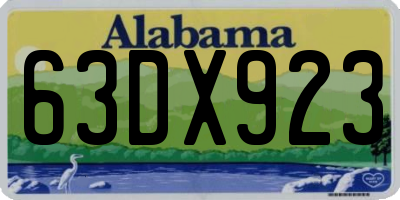 AL license plate 63DX923