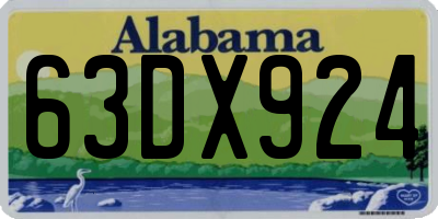 AL license plate 63DX924