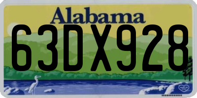 AL license plate 63DX928