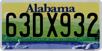 AL license plate 63DX932