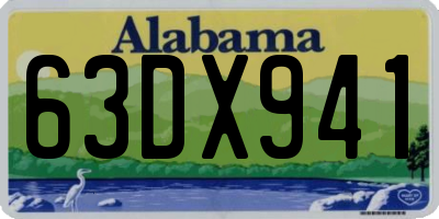 AL license plate 63DX941