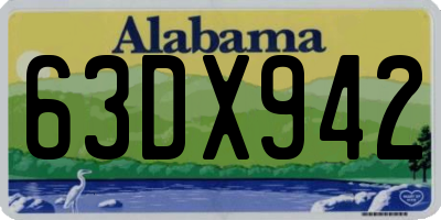 AL license plate 63DX942