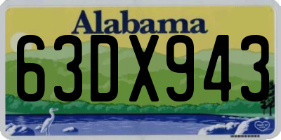AL license plate 63DX943