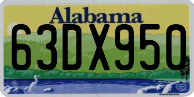 AL license plate 63DX950