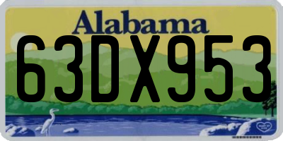 AL license plate 63DX953