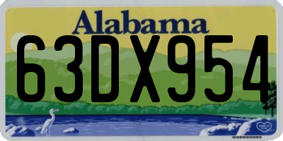 AL license plate 63DX954