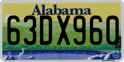 AL license plate 63DX960