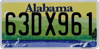 AL license plate 63DX961