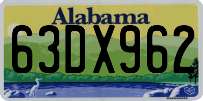 AL license plate 63DX962