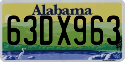 AL license plate 63DX963