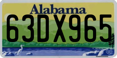 AL license plate 63DX965