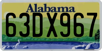 AL license plate 63DX967