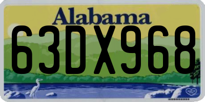 AL license plate 63DX968
