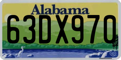 AL license plate 63DX970