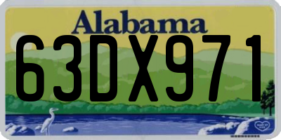 AL license plate 63DX971