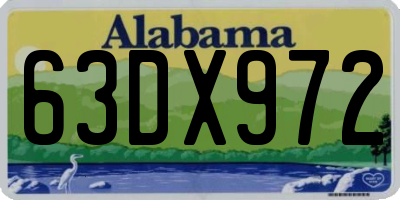 AL license plate 63DX972
