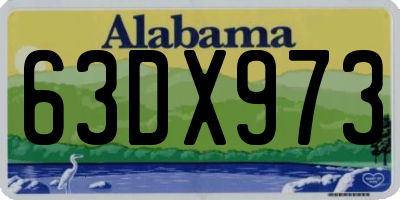 AL license plate 63DX973