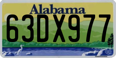 AL license plate 63DX977