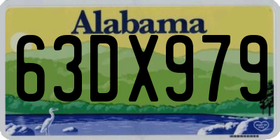 AL license plate 63DX979
