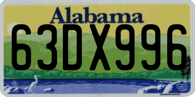AL license plate 63DX996