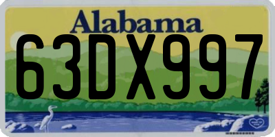 AL license plate 63DX997