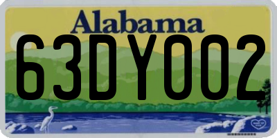 AL license plate 63DY002