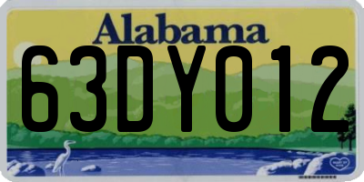 AL license plate 63DY012