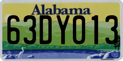 AL license plate 63DY013