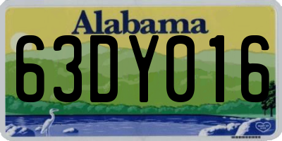 AL license plate 63DY016