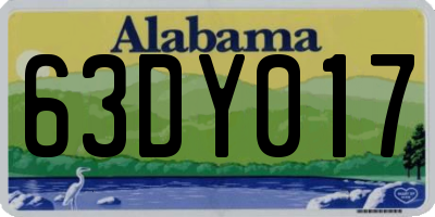 AL license plate 63DY017