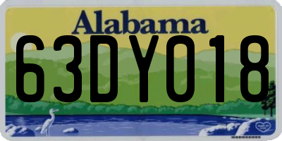 AL license plate 63DY018