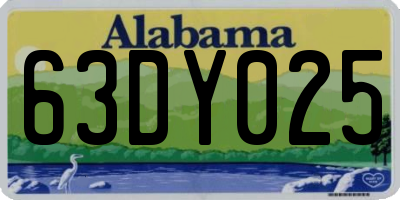 AL license plate 63DY025