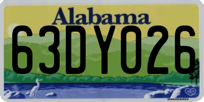 AL license plate 63DY026