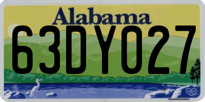AL license plate 63DY027