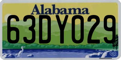 AL license plate 63DY029