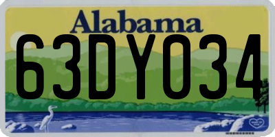 AL license plate 63DY034