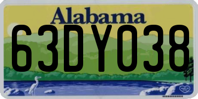 AL license plate 63DY038