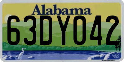 AL license plate 63DY042