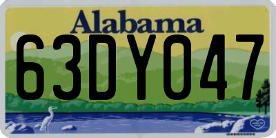 AL license plate 63DY047