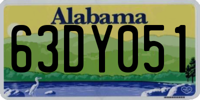 AL license plate 63DY051