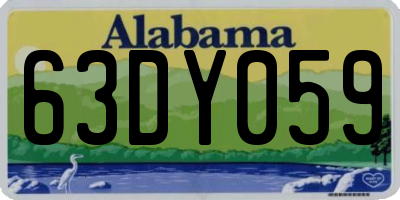 AL license plate 63DY059