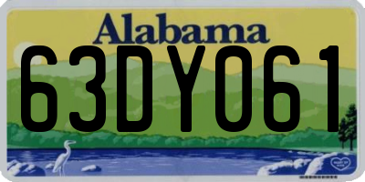 AL license plate 63DY061